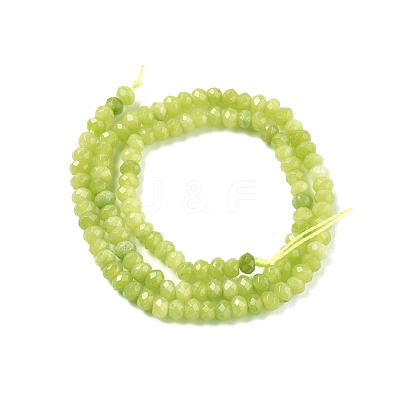 Dyed Natural Malaysia Jade Rondelle Beads Strands G-E316-2x4mm-41-1