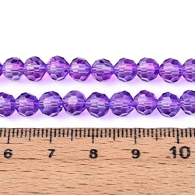 Baking Paint Transparent Glass Beads Strands X-DGLA-A035-T6mm-A11-1
