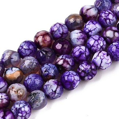 Natural Crackle Agate Beads Strands X-G-T119-01A-05-1