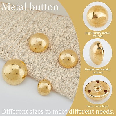 40Pcs 3-Hole Brass Buttons BUTT-CY0001-18A-1