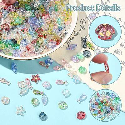 Ocean Transparent Resin Beads RESI-CJC0012-48-1