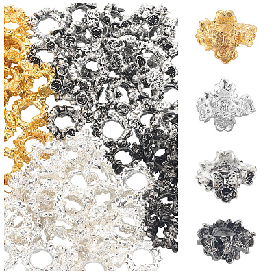 120Pcs 4 Colors Alloy Bead Frame FIND-SC0017-94-1