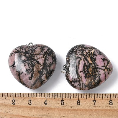 Natural Rhodonite Pendants G-A259-02P-06-1