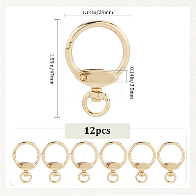 12pcs Alloy Swivel Clasps AJEW-GF0009-17-1