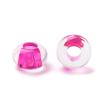 Transparent Acrylic European Beads TACR-P009-C01-06-1