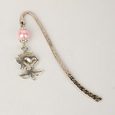 Tibetan Style Bookmarks/Hairpins for Valentine's Day AJEW-JK00040-1