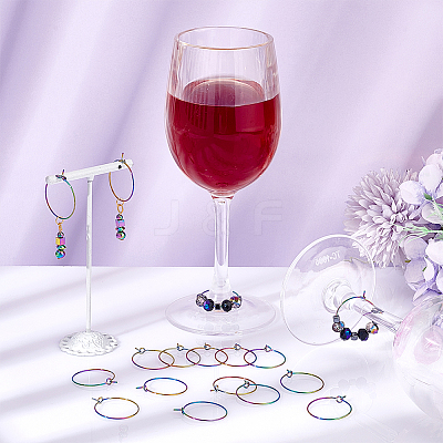40Pcs 316L Surgical Stainless Steel Hoop Earring Findings STAS-UN0053-41M-1