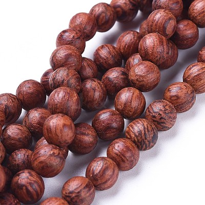 Wood Beads Strands WOOD-F008-03-D-1