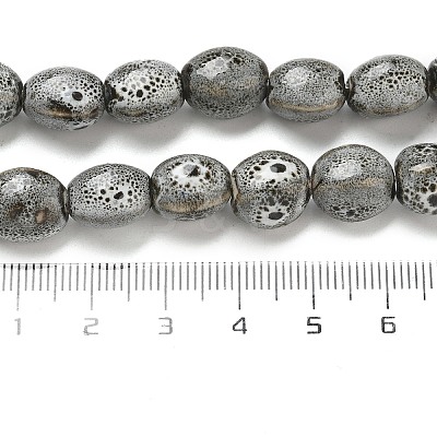 Handmade Porcelain Beads Strands PORC-B002-09-1