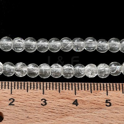Crackle Glass Beads Strands X-CCG-Q001-4mm-01-1