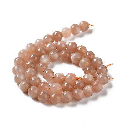 Round Natural Grade B Sunstone Beads Strands G-F222-33-8mm-1