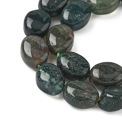 Natural Moss Agate Beads Strands G-Z006-A41-1