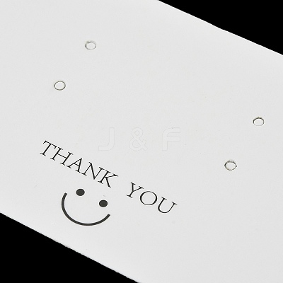 Smiling Face Paper Earrings Necklace Display Cards FIND-T072-01B-03-1