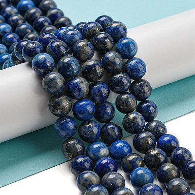 Natural Lapis Lazuli Beads Strands G-E483-17-8mm-1