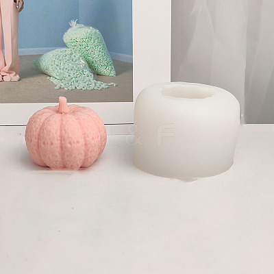 DIY Pumpkin Shape Silicone Candle Molds CAND-PW0014-12A-1