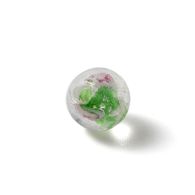 Handmade Silver Foil Glass Lampwork Beads GLAA-WH0036-03D-1