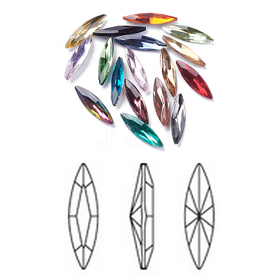 Imitation Austrian Crystal Glass Rhinestone RGLA-K006-4x15-M-1