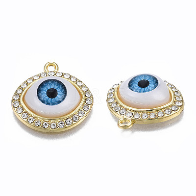 Rack Plating Alloy Enamel Pendants PALLOY-N172-053-1