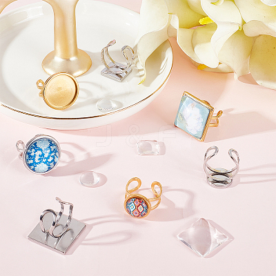DIY Blank Dome Cuff Ring Making Kit DIY-DC0001-60-1