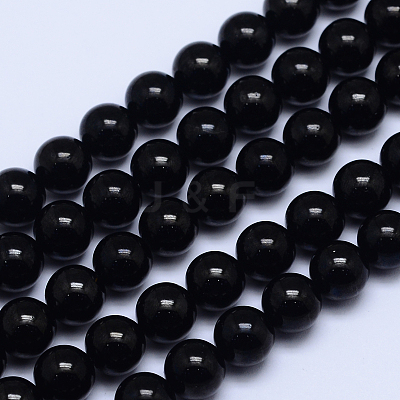 Grade A Natural Tourmaline Round Bead Strands G-L417-10-10mm-1