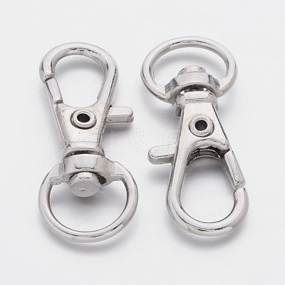 Alloy Swivel Lobster Claw Clasps E341-4-1
