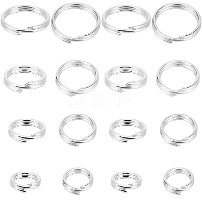 20Pcs 4 Styles 925 Sterling Silver Split Jump Rings STER-BBC0006-57-1