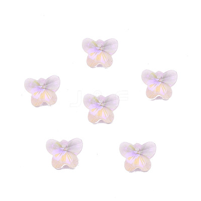 Electroplate Faceted Glass Pendants EGLA-N006-051-1
