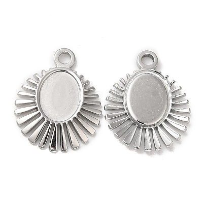 Non-Tarnish 304 Stainless Steel Pendant Cabochon Settings STAS-L020-013P-1