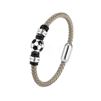 316L Stainless Steel Football Beaded Bracelets FS-WGEB724-02-1