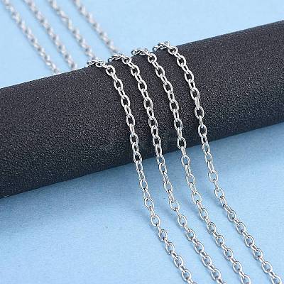 Tarnish Resistant 201 Stainless Steel Cable Chains CHS-R008-11-1