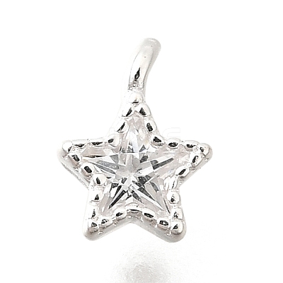 925 Sterling Silver Cubic Zirconia Charms STER-Q005-01B-A-1