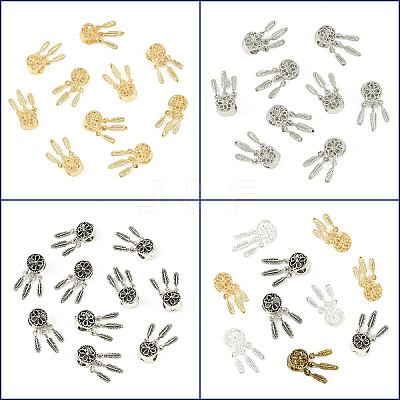 10Pcs Alloy European Beads FIND-YW0009-83-1