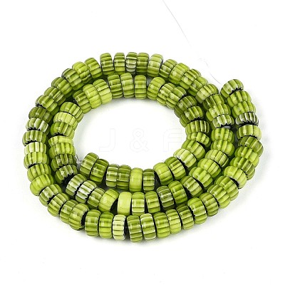 Handmade Millefiori Glass Beads Strands LAMP-T021-27B-07-1