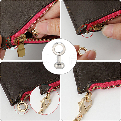 5Pcs Brass Zipper Insert Buckles FIND-SP0004-11P-1