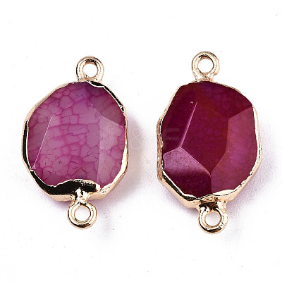 Natural Agate Links Connectors G-T131-109B-1