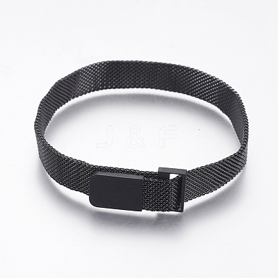 PVD Vacuum Plating 430 Stainless Steel Mesh Bracelet Making MAK-L021-01B-1