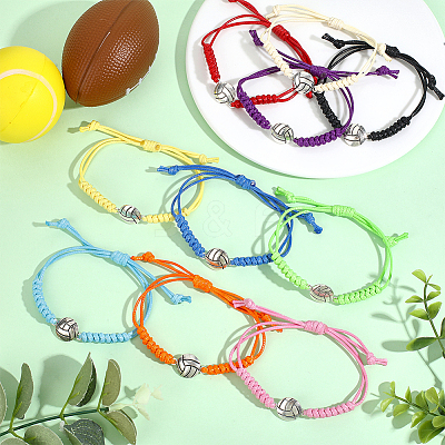 10Pcs Polyester Cord Bracelets BJEW-WR00001-1