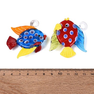 Handmade Lampwork Pendants LA-N048-09-1