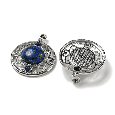 Natural Dyed Lapis Lazuli Pendants G-Q158-03K-1