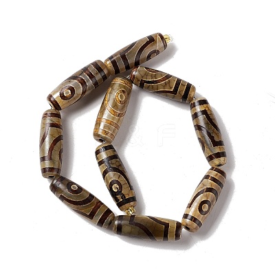 Tibetan Style dZi Beads Strands G-A024-01J-1