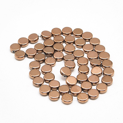 Electroplate Non-magnetic Synthetic Hematite Beads Strands G-T060-8mm-01E-1