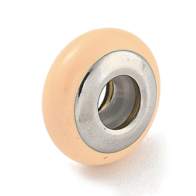 304 Stainless Steel Enamel European Beads STAS-U005-01B-P-1
