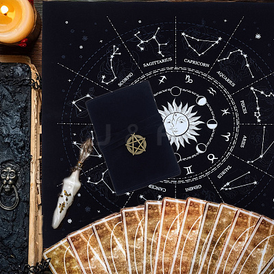 1Pc Double-Sided Velvet Tarot Cards Storage Bags TP-CN0001-27B-1