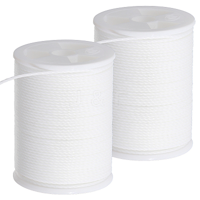2 Rolls Round Waxed Polyester Cord YC-PA0001-01B-1