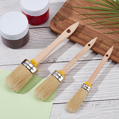 3Pcs 3 Styles PET Paint Brush AJEW-GF0012-86A-1