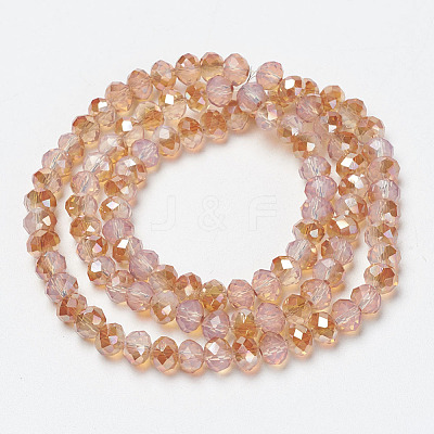 Electroplate Glass Beads Strands EGLA-A034-J4mm-J03-1