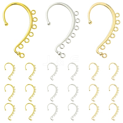 18Pcs 3 Colors Alloy Ear Cuff Findings FIND-FS0002-03-1