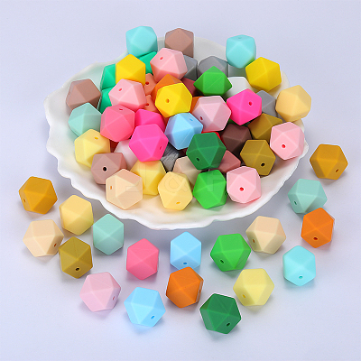 Hexagonal Silicone Focal Beads LS-SI-JX0020A-06-1