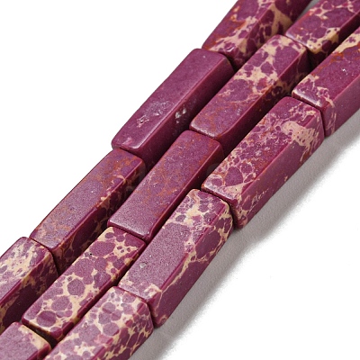 Synthetic Imperial Jasper Dyed Beads Strands G-D077-C01-04-1