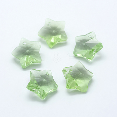 Transparent Glass Pendants GLAA-P037-04-07-1